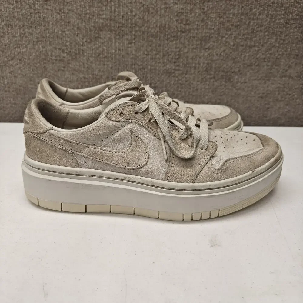 Nike Air Jordan Elevate Low Size 9 Women's Beige Suede Sneakers Shoes
